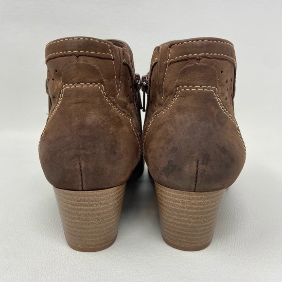 Earth Marion Brown Leather Side Zip Booties, Women’s Size US 6.5B. - Picture 6 of 10